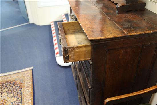 A late 17th century oak chest, W.3ft 2.5in.
